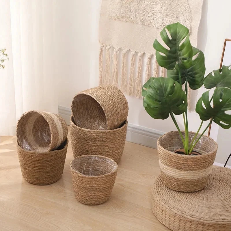 Seagrass Flower, Plant Basket