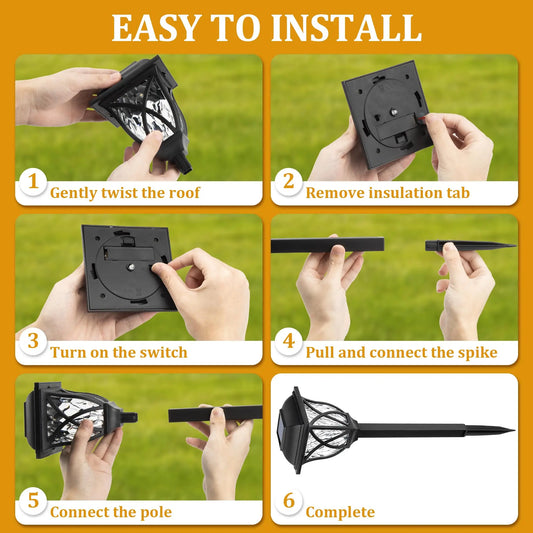 2pcs Led Solar Lawn Lights