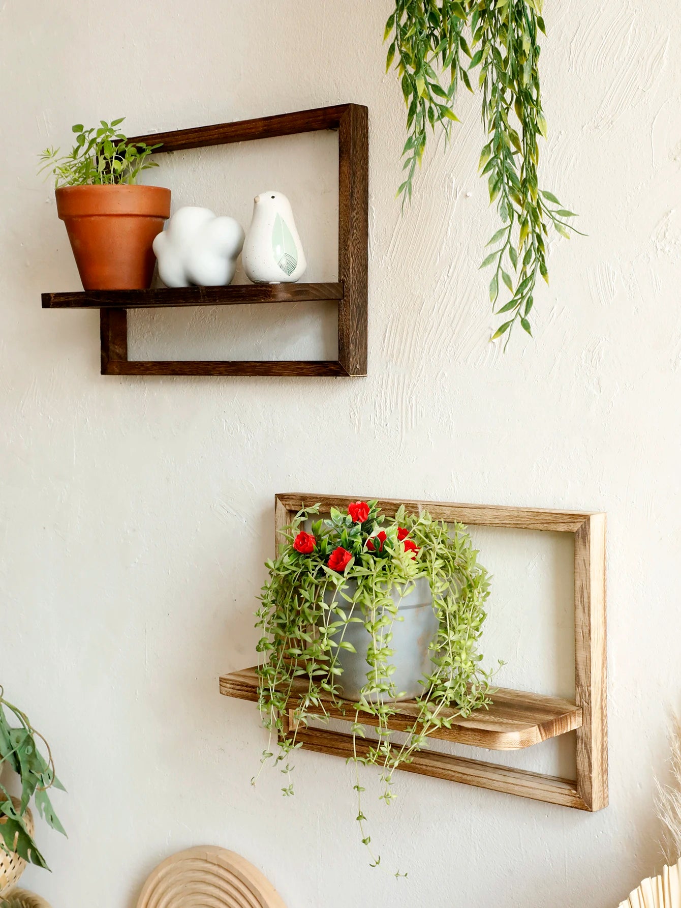 Rustic Wood Floating Shelves