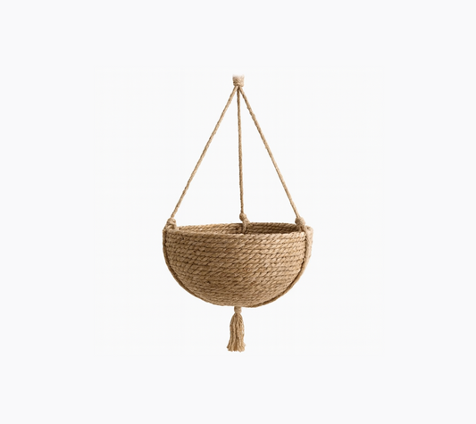Natural Seagrass Hanging Planter Basket
