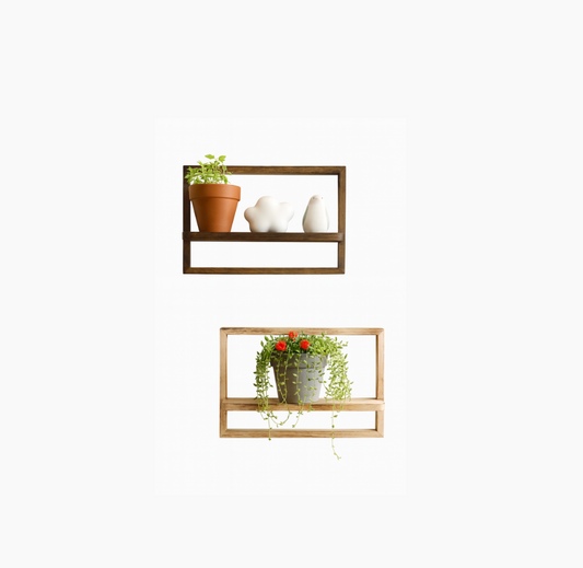 Rustic Wood Floating Shelves