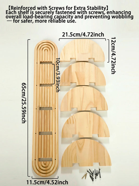 Boho Style Wooden Wall Shelves