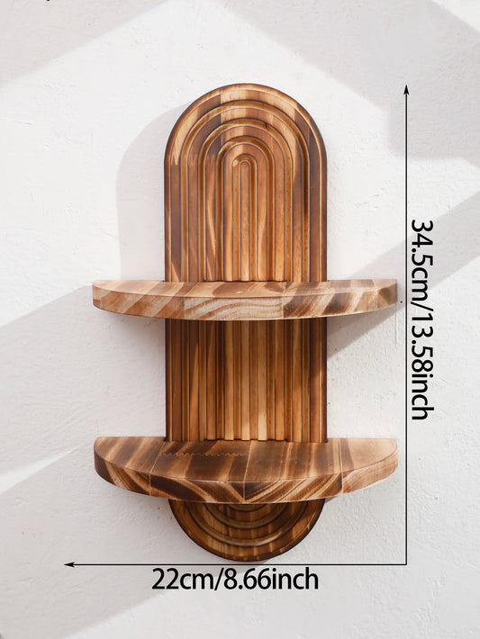 Boho Style Wooden Wall Shelves